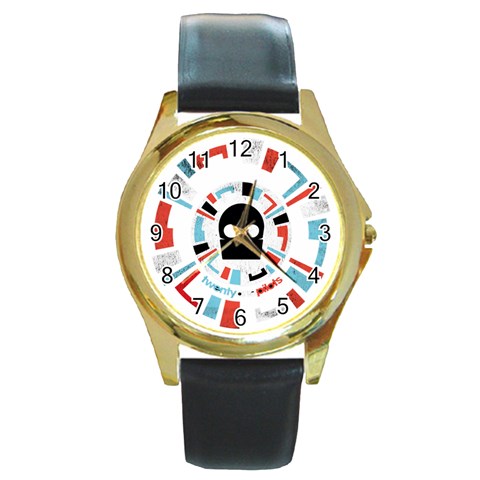 Twenty One Pilots  Round Gold Metal Watch from ArtsNow.com Front