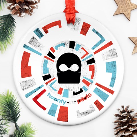 Twenty One Pilots  Round Ornament (Two Sides) from ArtsNow.com Back