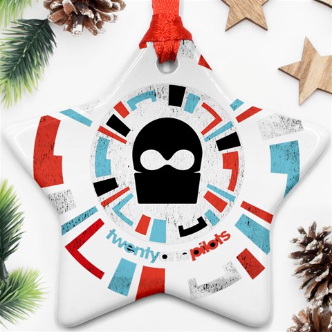 Twenty One Pilots  Star Ornament (Two Sides) from ArtsNow.com Front