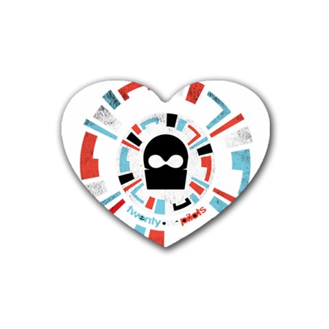 Twenty One Pilots  Rubber Heart Coaster (4 pack) from ArtsNow.com Front