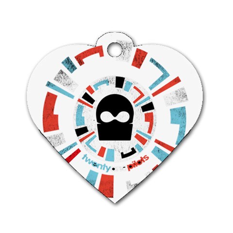 Twenty One Pilots  Dog Tag Heart (One Side) from ArtsNow.com Front