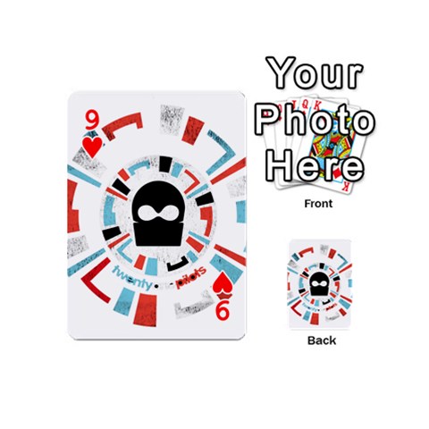Twenty One Pilots  Playing Cards 54 (Mini) from ArtsNow.com Front - Heart9