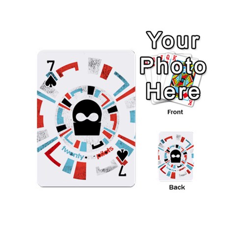 Twenty One Pilots  Playing Cards 54 (Mini) from ArtsNow.com Front - Spade7