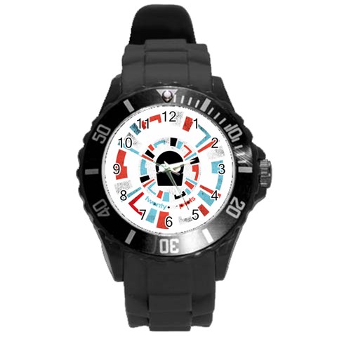 Twenty One Pilots  Round Plastic Sport Watch (L) from ArtsNow.com Front