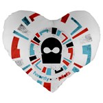 Twenty One Pilots  Large 19  Premium Heart Shape Cushion