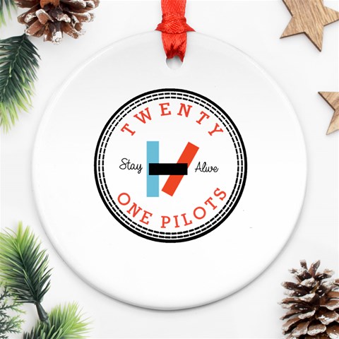 Twenty One Pilots  Round Ornament (Two Sides) from ArtsNow.com Front