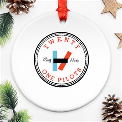 Twenty One Pilots  Round Ornament (Two Sides) from ArtsNow.com Back