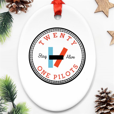 Twenty One Pilots  Oval Ornament (Two Sides) from ArtsNow.com Front