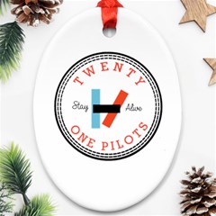 Twenty One Pilots  Oval Ornament (Two Sides) from ArtsNow.com Back