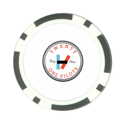 Twenty One Pilots  Poker Chip Card Guard from ArtsNow.com Front