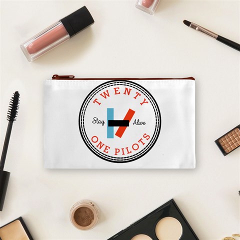 Twenty One Pilots  Cosmetic Bag (Small) from ArtsNow.com Front