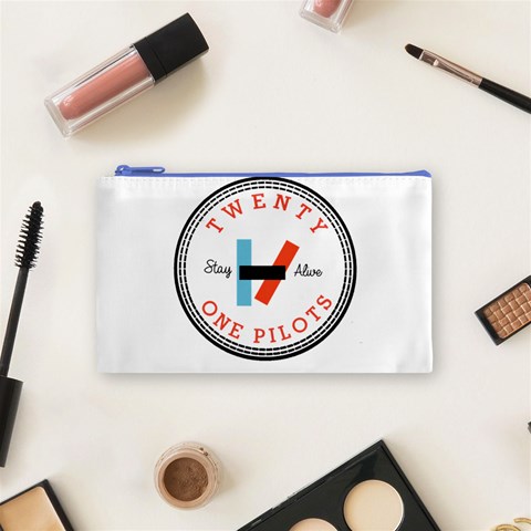 Twenty One Pilots  Cosmetic Bag (Small) from ArtsNow.com Front
