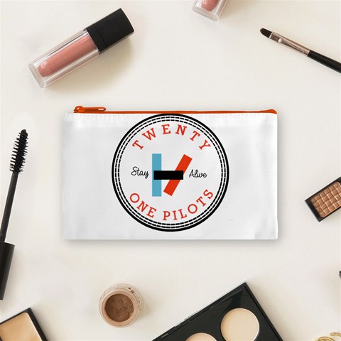 Twenty One Pilots  Cosmetic Bag (Small) from ArtsNow.com Front