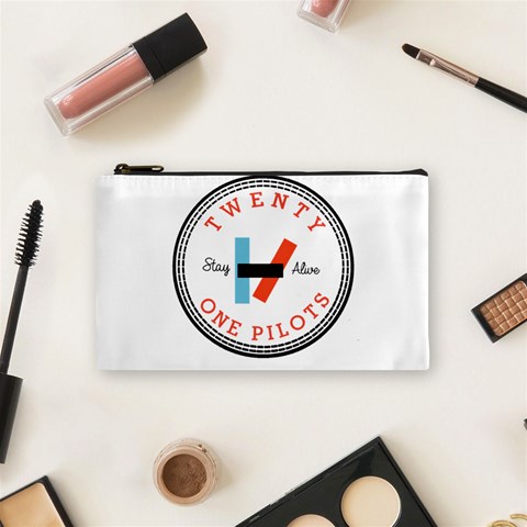 Twenty One Pilots  Cosmetic Bag (Small) from ArtsNow.com Front