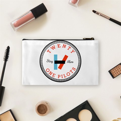 Twenty One Pilots  Cosmetic Bag (Small) from ArtsNow.com Back