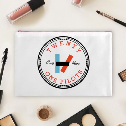 Twenty One Pilots  Cosmetic Bag (Large) from ArtsNow.com Front