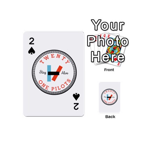 Twenty One Pilots  Playing Cards 54 (Mini) from ArtsNow.com Front - Spade2