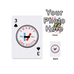 Twenty One Pilots  Playing Cards 54 (Mini) from ArtsNow.com Front - Spade3
