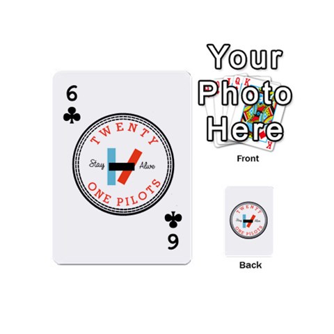 Twenty One Pilots  Playing Cards 54 (Mini) from ArtsNow.com Front - Club6