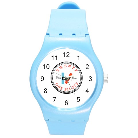 Twenty One Pilots  Round Plastic Sport Watch (M) from ArtsNow.com Front