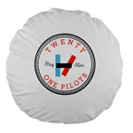 Twenty One Pilots  Large 18  Premium Flano Round Cushion 