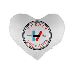 Twenty One Pilots  Standard 16  Premium Flano Heart Shape Cushion  from ArtsNow.com Front