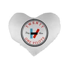 Twenty One Pilots  Standard 16  Premium Flano Heart Shape Cushion  from ArtsNow.com Back