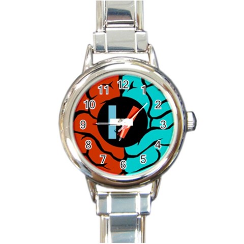 Twenty One Pilots Round Italian Charm Watch from ArtsNow.com Front