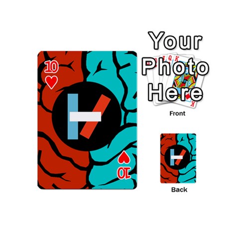 Twenty One Pilots Playing Cards 54 (Mini) from ArtsNow.com Front - Heart10