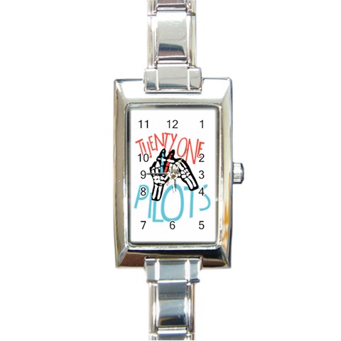 Twenty One Pilots Rectangle Italian Charm Watch from ArtsNow.com Front