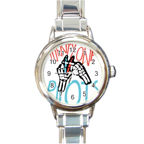 Twenty One Pilots Round Italian Charm Watch from ArtsNow.com Front