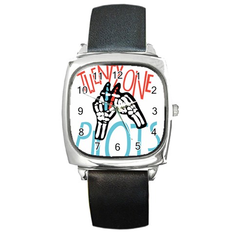 Twenty One Pilots Square Metal Watch from ArtsNow.com Front