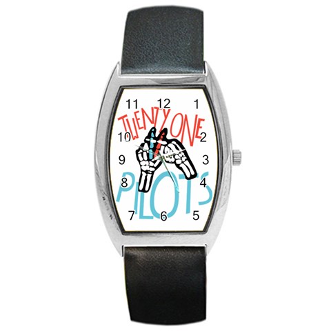 Twenty One Pilots Barrel Style Metal Watch from ArtsNow.com Front
