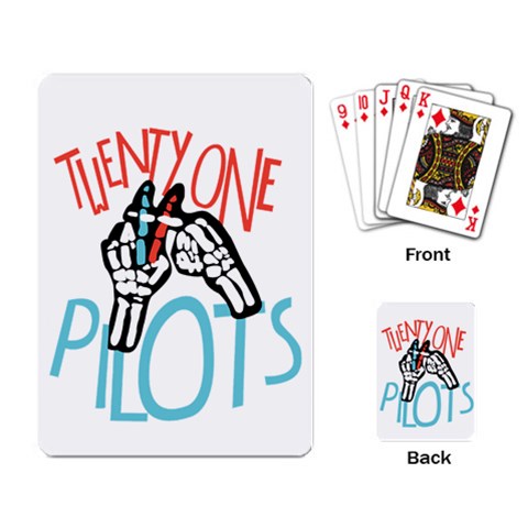 Twenty One Pilots Playing Cards Single Design from ArtsNow.com Back