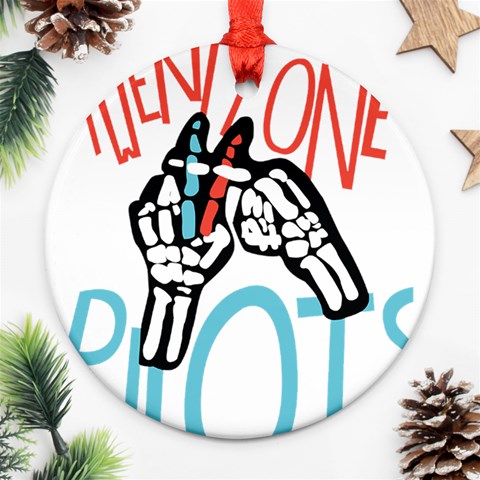 Twenty One Pilots Round Ornament (Two Sides) from ArtsNow.com Front