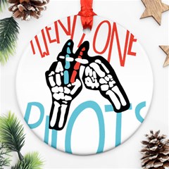 Twenty One Pilots Round Ornament (Two Sides) from ArtsNow.com Back