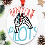 Twenty One Pilots Oval Ornament (Two Sides)