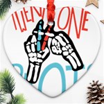Twenty One Pilots Heart Ornament (Two Sides)