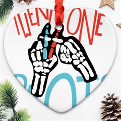 Twenty One Pilots Heart Ornament (Two Sides) from ArtsNow.com Back