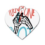 Twenty One Pilots Dog Tag Heart (One Side)