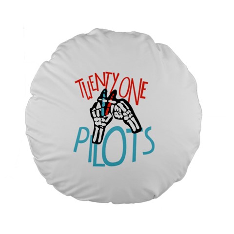 Twenty One Pilots Standard 15  Premium Flano Round Cushion  from ArtsNow.com Front