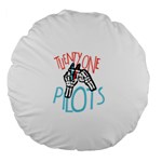 Twenty One Pilots Large 18  Premium Flano Round Cushion 