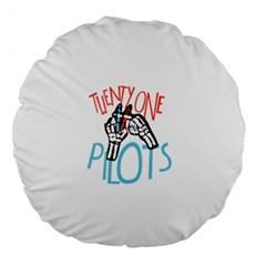 Twenty One Pilots Large 18  Premium Flano Round Cushion  from ArtsNow.com Back