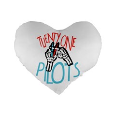 Twenty One Pilots Standard 16  Premium Flano Heart Shape Cushion  from ArtsNow.com Front