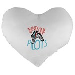 Twenty One Pilots Large 19  Premium Flano Heart Shape Cushion