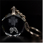 Twenty One Pilots Clover 3D Engraving Circle Key Chain