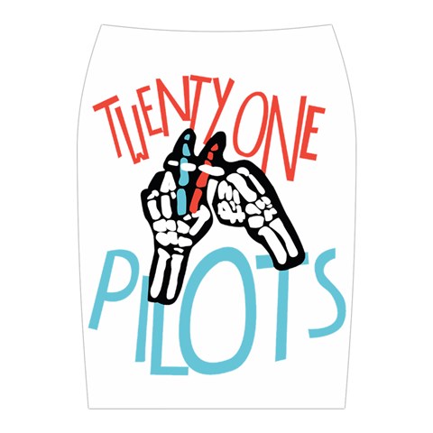 Twenty One Pilots Midi Wrap Pencil Skirt from ArtsNow.com Back