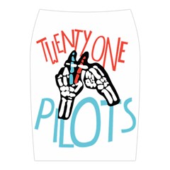 Twenty One Pilots Midi Wrap Pencil Skirt from ArtsNow.com Back