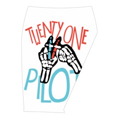 Twenty One Pilots Midi Wrap Pencil Skirt from ArtsNow.com  Front Right 