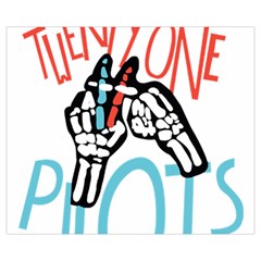 Twenty One Pilots Medium Zipper Tote Bag from ArtsNow.com Back